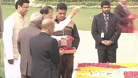 ಮಹಾತ್ಮ ಗಾಂಧಿಗೆ ಗೌರವ ಸಲ್ಲಿಸಿದ ಶ್ರೀಲಂಕಾ ಅಧ್ಯಕ್ಷ
